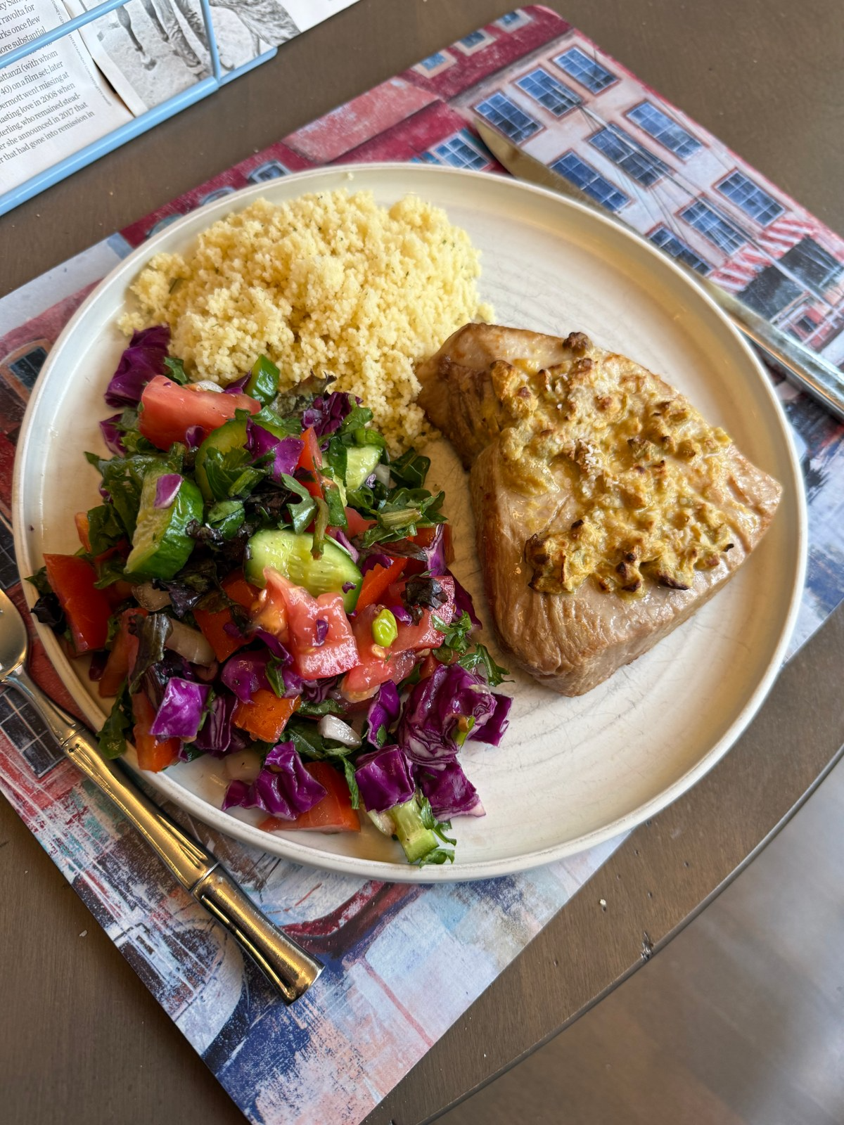 Air Fryer Garlic Tuna Steaks
